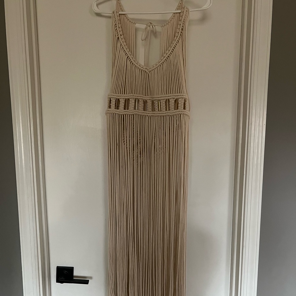 Macrame photoshoot dress. One size fits all. Adjustable tie in the back